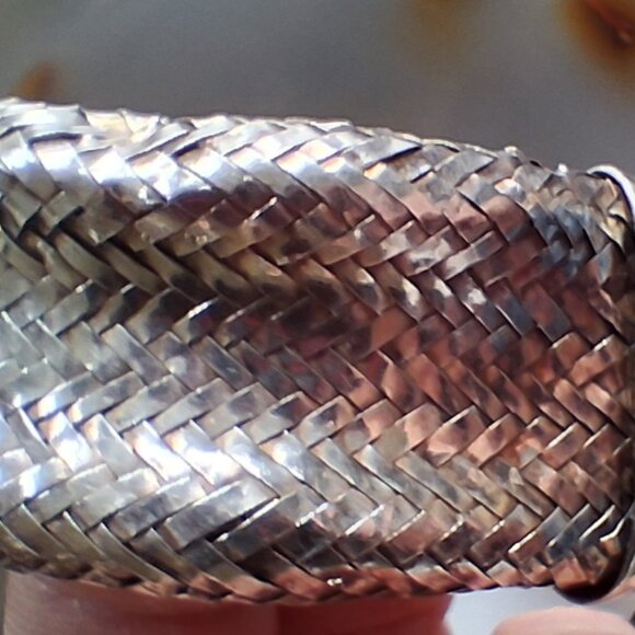 1985 Sterling Silver Tiffany Woven Cuff Bracelet A.Cummings - Picture 4 of 7